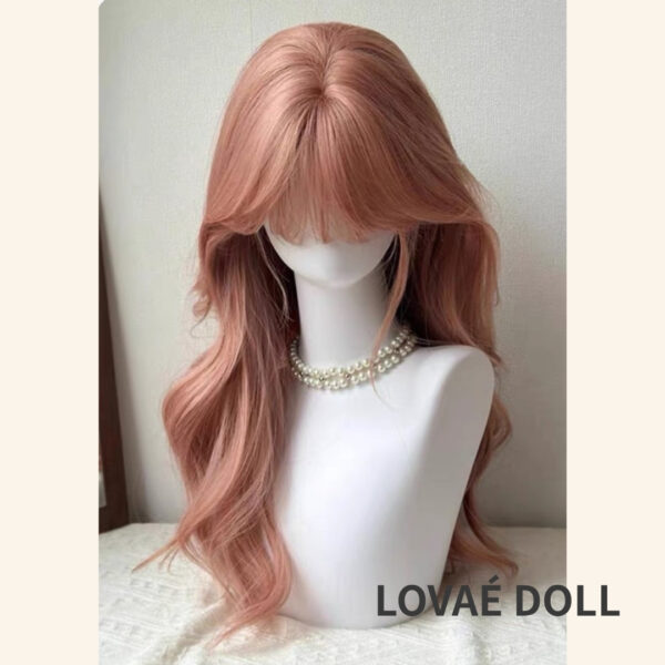 Rose Pink Wavy Sex Doll Wig Rose Pink Wavy Sex Doll Wig