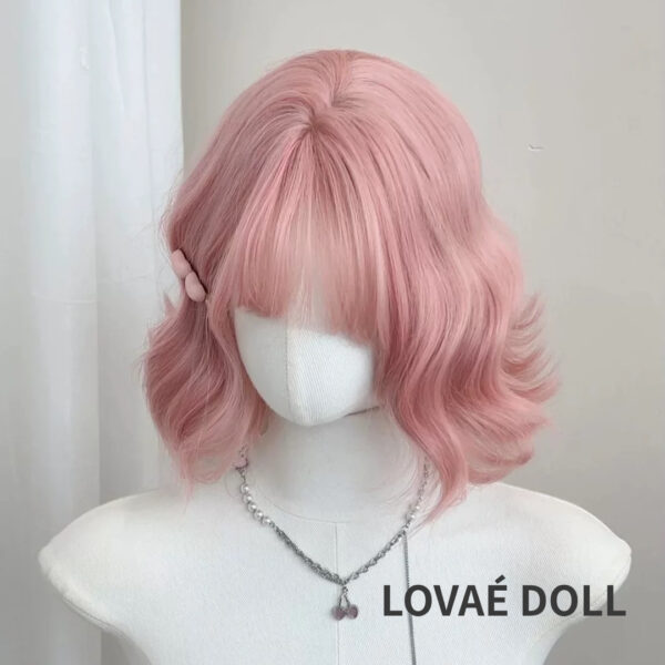 pink short sex doll wig pink short sex doll wig