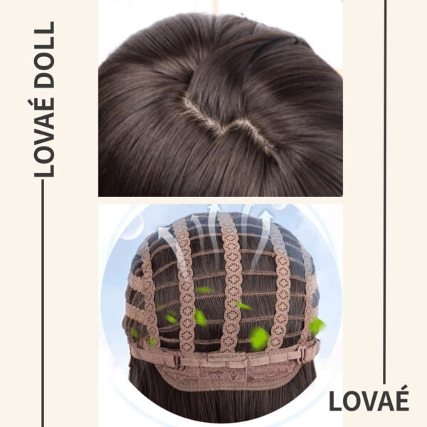 Lovaedollwig Rose Pink Wavy Wig