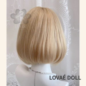 Platinum Blonde Short Sex Doll Wig 4