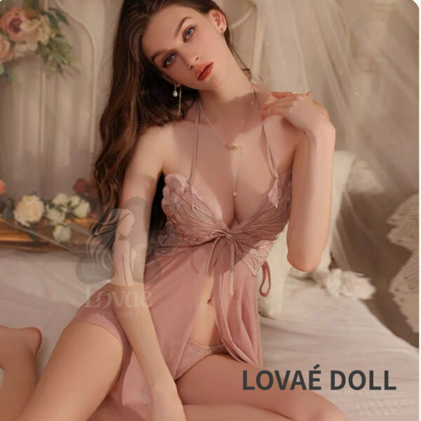 Mauve Sheer Butterfly Lingerie