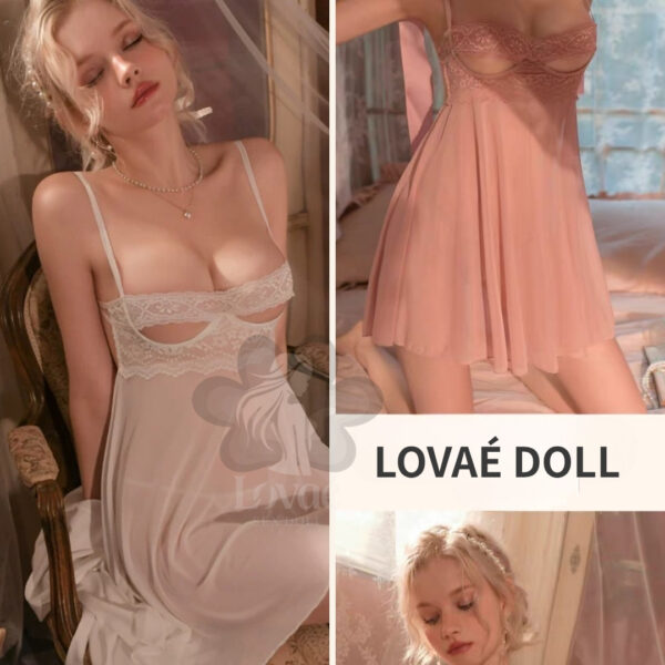 White Open-Crotch Erotic Lingerie