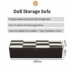 IMG_4531 Black and White Checkered Doll Storage Sofa
